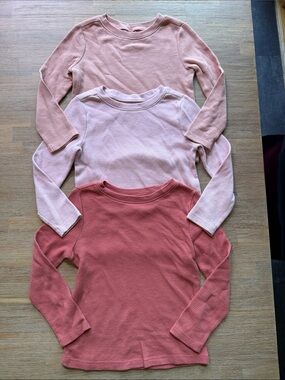 Old Navy | Girls' Waffle Tops - Light Pink & Rose | 4T